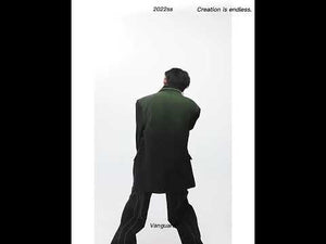 Video showcasing different ways to style the gradient shoulder-pad blazer for urban streetwear outfits