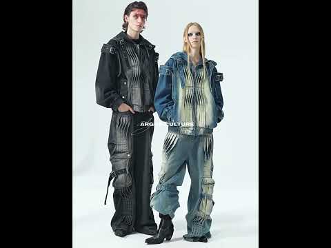 Video showcasing how to style the distressed denim jacket with different outfits for urban looks