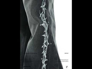 Washed Straight-Leg Jeans with Embroidery and Hardware video