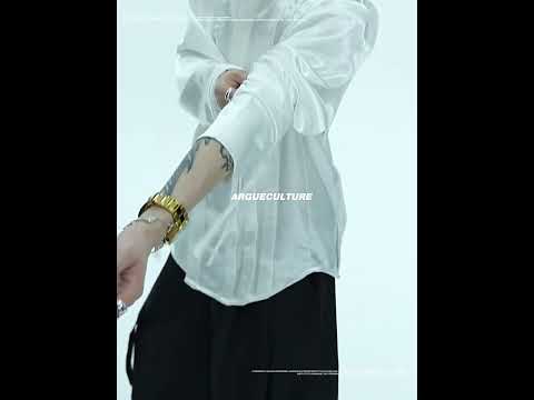 Pearl Tie Cotton Shirt | Relaxed Avant-Garde Style video