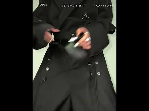 Black Geometric Hook-Fastening PU Belt | 4cm Wide video