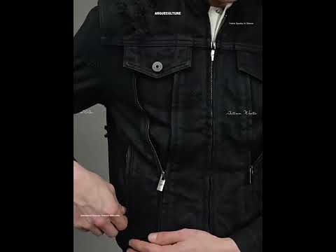Waxed Black Distressed Multi-Zip Denim Jacket | Streetwear | ArguE CulturE