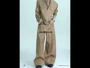 Pearl-Trimmed Collarless Utility Suit | Cotton Streetwear video