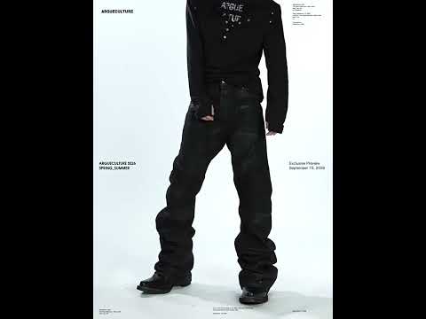 Black Waxed Multi-Zip Biker Jeans with Knee Panels | ArguE CulturE