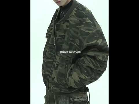 Unisex Camouflage Cotton Bomber Jacket | Loose Fit video