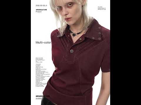 Washed Textured Polo Shirt with Structured Cut video