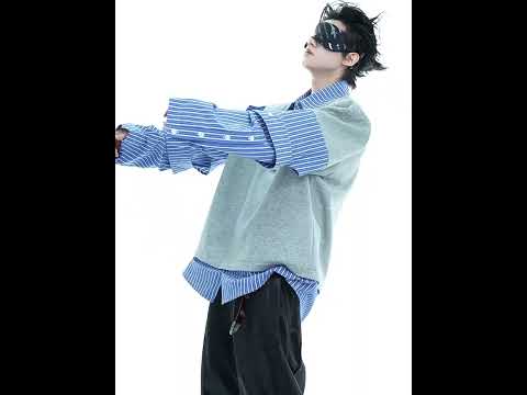 Relaxed Striped Faux-Two-Piece Shirt | Unisex Streetwear video