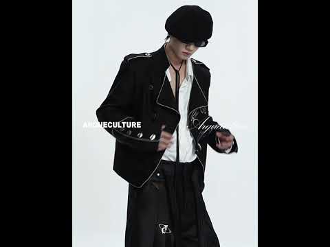 Cropped Stand-Collar Diagonal Zip Jacket in Tencel Blend | ArguE CulturE