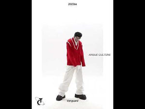 Video showing 360 degree view and styling options for oversized red cable knit Christmas sweater