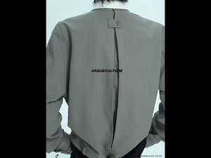 Relaxed Cotton Asymmetric Button Point-Collar Shirt video