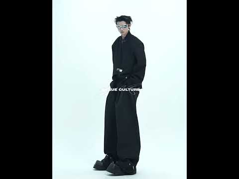 360-degree video showing all angles of the metallic-button blazer with deconstructed design and glitter details