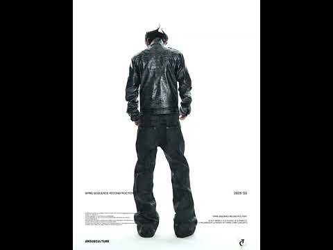 Black Croc-Embossed Synthetic Leather Zip-Front Jacket | ArguE CulturE
