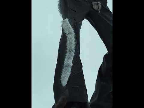 Black PU Patchwork Straight-Leg Pants | Avant-Garde video