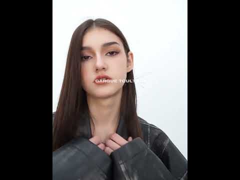 360-degree video showcasing all angles of this distressed oversized shoulder leather jacket with asymmetric design