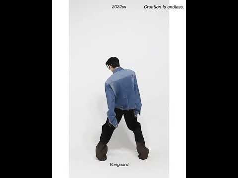 Video showing 360-degree view of vintage cropped denim jacket with metal buckle features and styling ideas