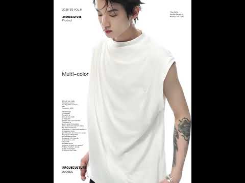 Embroidered Stretch Cotton Tank Top in Black, White & Gray | ArguE CulturE