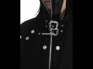 Vintage Washed Cotton Stand Collar Jacket | Asymmetric | ArguE CulturE
