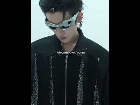 360-degree video showcasing the unique deconstructed design and sequin trim details of this cropped streetwear jacket