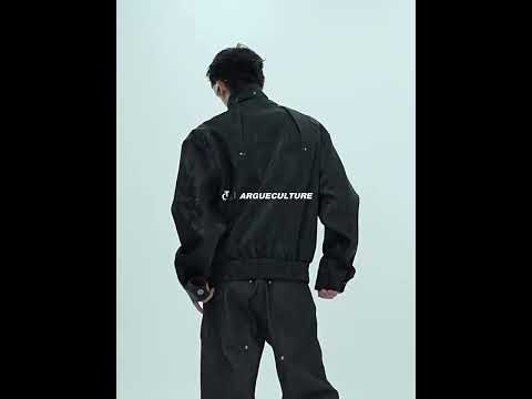 Cropped Python-Embossed Faux Leather Jacket | Avant-Garde video