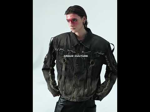 Unisex Raw-Edge Washed Denim Jacket in Black or Blue | ArguE CulturE