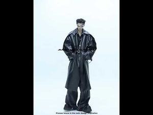 360-degree video showcasing the unique 3D panel design and metal button details of this streetwear jacket