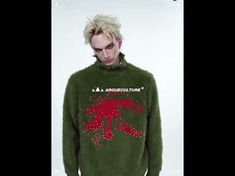 Deconstructed Wool-Blend Mock-Neck Knit Sweater video