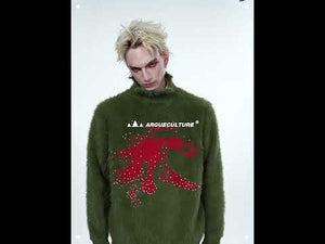 Deconstructed Wool-Blend Mock-Neck Knit Sweater video