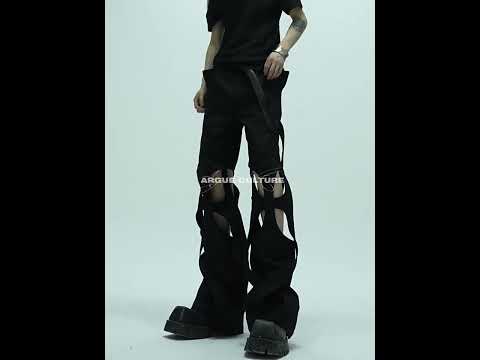 Deconstructed Cut-Out Baggy Cargo Jeans | 100% Cotton | ArguE CulturE