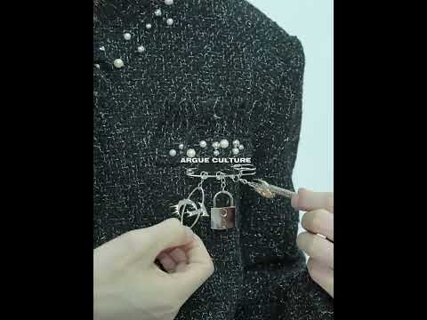 Lock & Key Metal Pendant Brooch | Avant-Garde Pin video