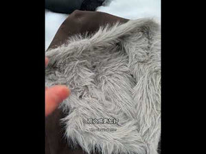 Relaxed Hooded Padded Jacket in Faux Leather-Cotton Blend video