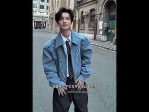 Washed Canvas Flame Rivet Jacket | Short Streetwear video