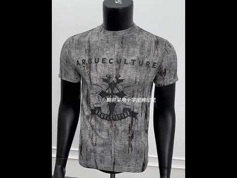 Cropped Tie-Dye Cross Graphic T-Shirt in Gray | ArguE CulturE