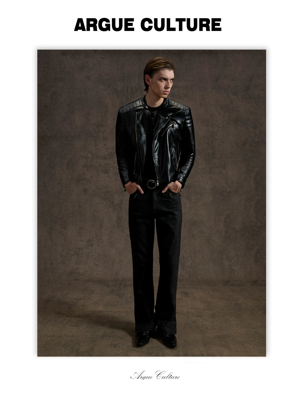 Quilted Faux Leather Biker Jacket with Diagonal Zip - detail image 7