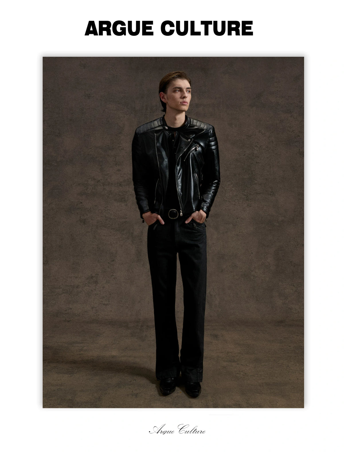 Quilted Faux Leather Biker Jacket with Diagonal Zip - detail image 6