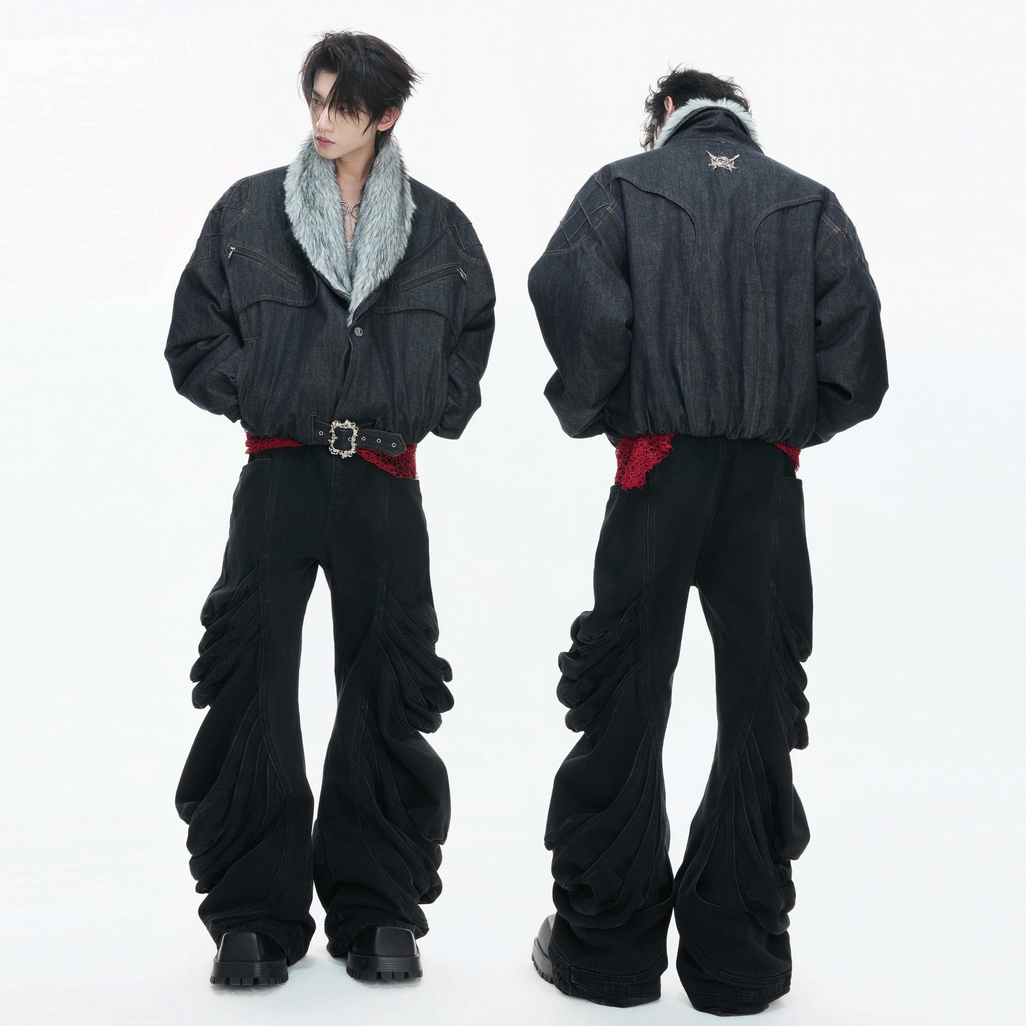 Detail shot showing the thick inner fleece lining for warmth