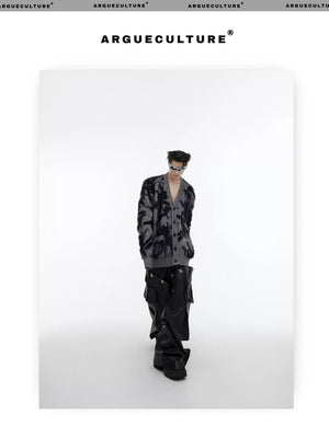 desc::retro-jacquard-faux-mink-cardigan-oversized-v-neck-detail-img-3