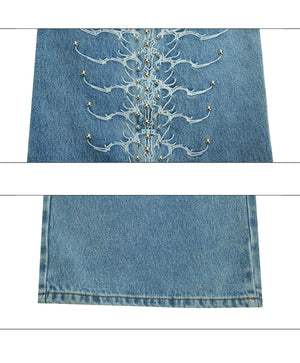 desc::retro-spine-metal-studded-washed-baggy-jeans-detail-img-18