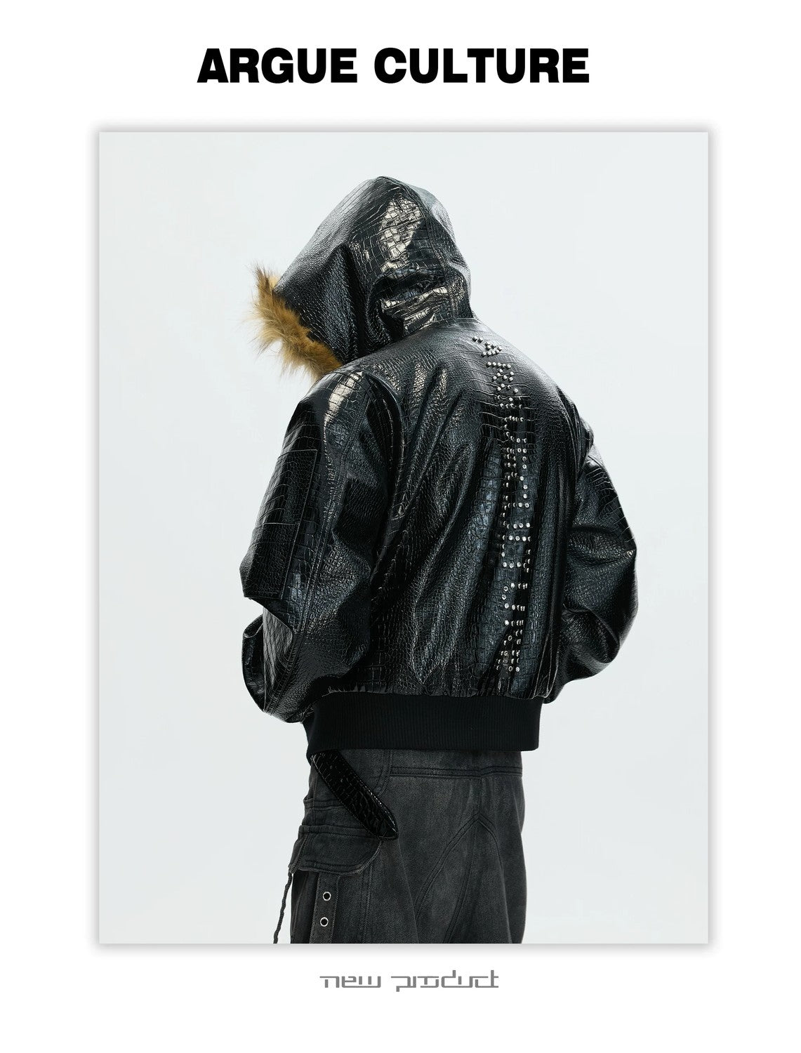 desc::reversible-croc-leather-leopard-faux-fur-bomber-jacket-detail-img-9