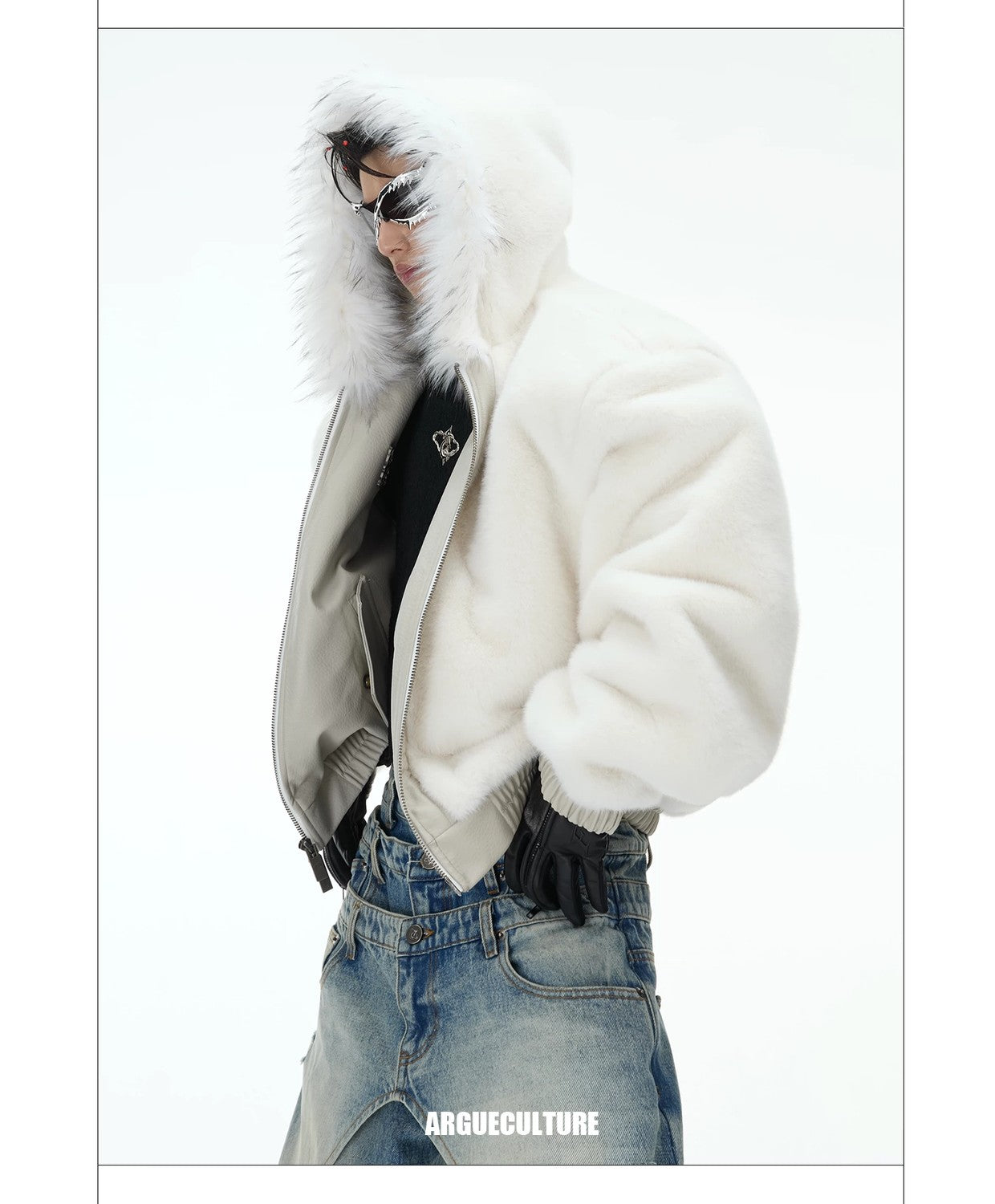 desc::reversible-fur-collar-pu-moto-jacket-thickened-parka-detail-img-24