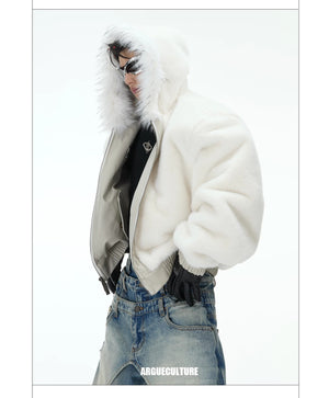 desc::reversible-fur-collar-pu-moto-jacket-thickened-parka-detail-img-24