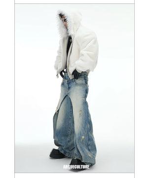 desc::reversible-fur-collar-pu-moto-jacket-thickened-parka-detail-img-27