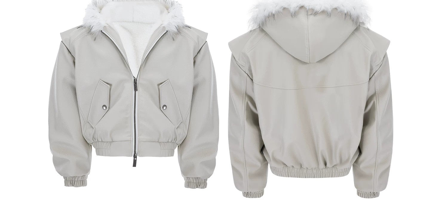 desc::reversible-fur-collar-pu-moto-jacket-thickened-parka-detail-img-29