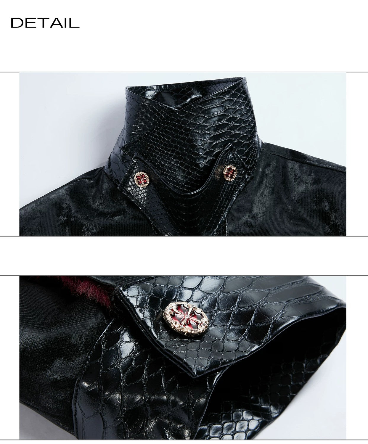 desc::reversible-gothic-faux-mink-fur-collar-jacket-detail-img-9
