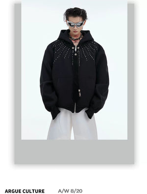 desc::rhinestone-detachable-tie-loose-streetwear-hoodie-detail-img-1