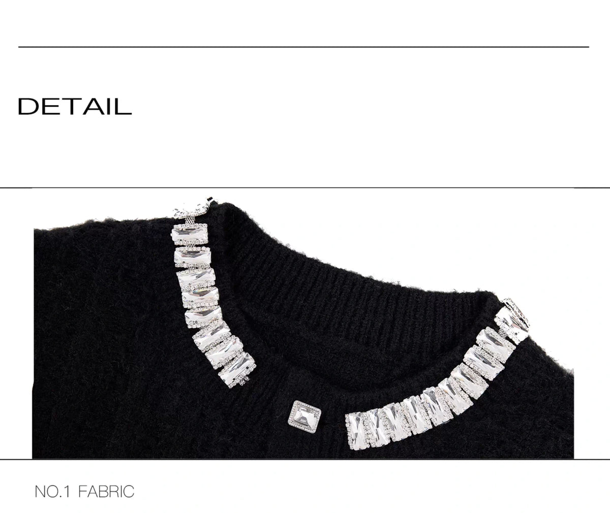 Rhinestone Distressed Knit Cardigan in Four Colors - detail image 23