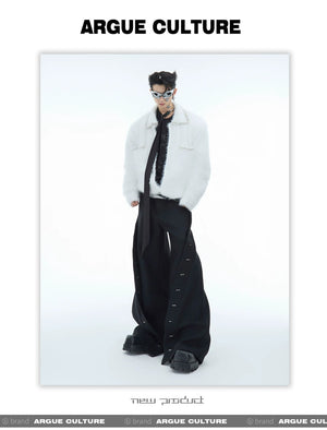 desc::rhinestone-faux-mink-spliced-lazy-cardigan-for-men-detail-img-12