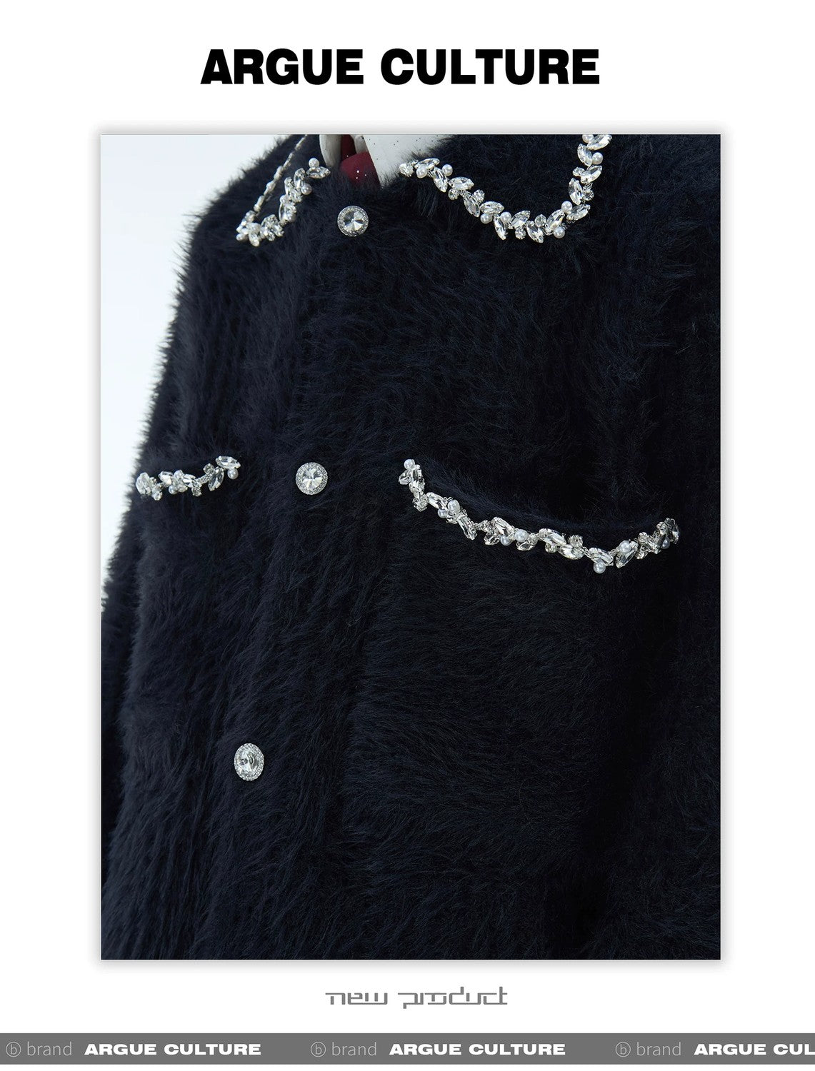 desc::rhinestone-faux-mink-spliced-lazy-cardigan-for-men-detail-img-14