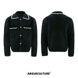 rhinestone-faux-mink-spliced-lazy-cardigan-for-men-white