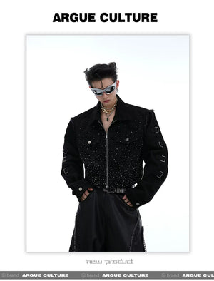 desc::rhinestone-gradient-cropped-jacket-avant-garde-shoulder-pad-detail-img-3