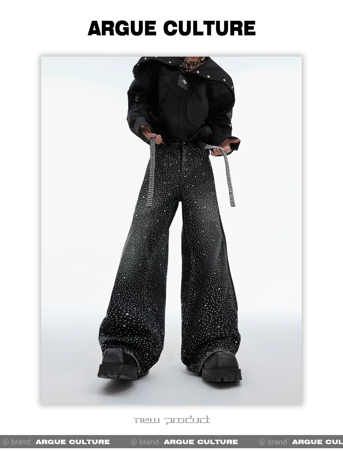 desc::rhinestone-starry-wide-leg-washed-denim-jeans-detail-img-3